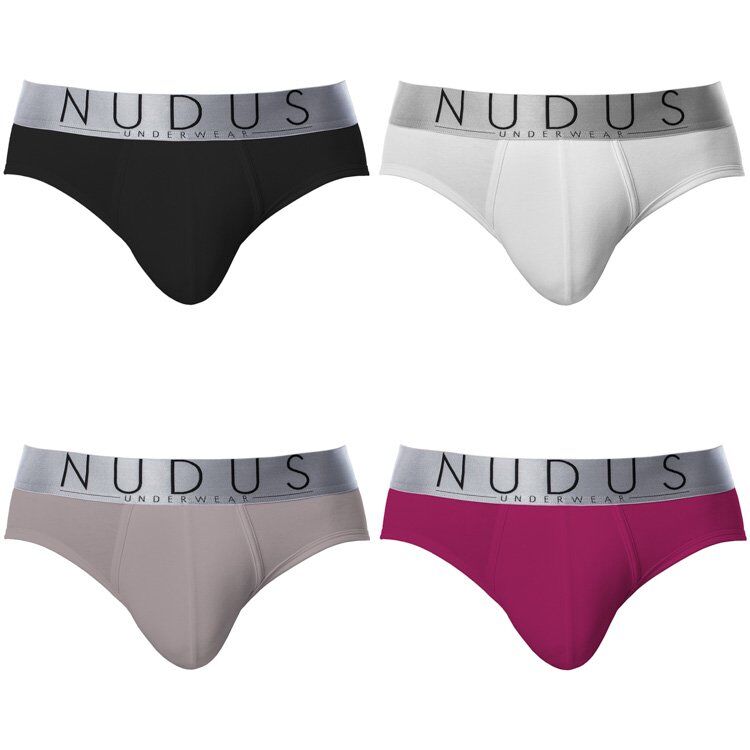 NUDUS Men's Underwear – 4-Pack Boxer Briefs – Luxury Cotton